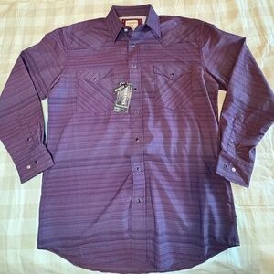 *NWT* Panhandle Roughstock Mens Purple Pearlsnap